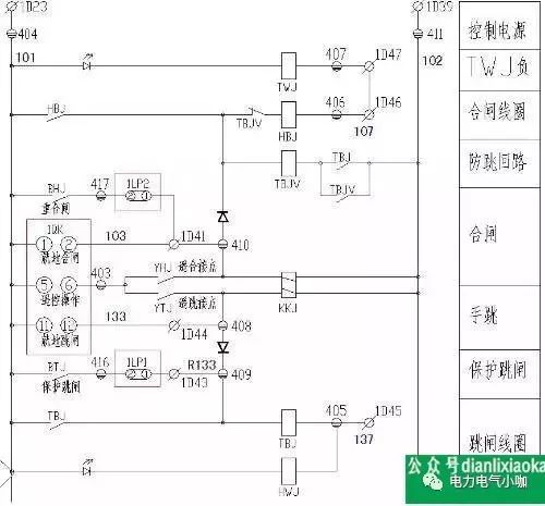 10KV開關柜二次接線圖(帶南瑞集寶圖)