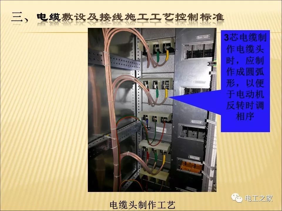 一條完成開關柜安裝，電纜橋架施工，電纜敷設及布線施工，照明配電箱施工