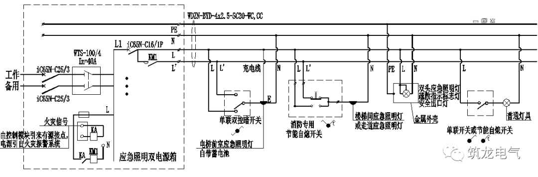 教你畫應急照明配電箱系統圖！